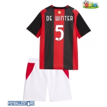 AC Milan Koni De Winter #5 Hjemmedraktsett Barn 2026-27 Kortermet (+ Korte bukser)